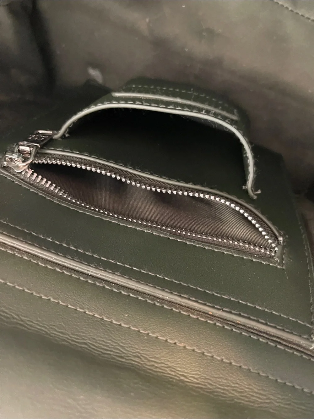Steve Madden Dark Olive Green Messenger Tote with Branded Strap